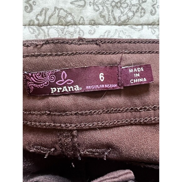Prana Women’s Halle Pant Brown Size 6 Roll Tab Convertible Nylon - Picture 9 of 10